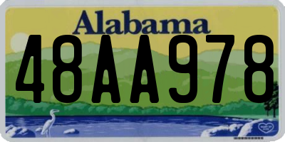 AL license plate 48AA978