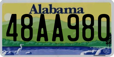 AL license plate 48AA980