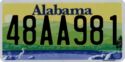 AL license plate 48AA981