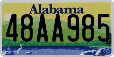 AL license plate 48AA985