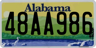 AL license plate 48AA986