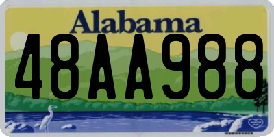 AL license plate 48AA988