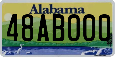AL license plate 48AB000