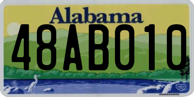 AL license plate 48AB010