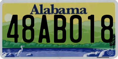 AL license plate 48AB018