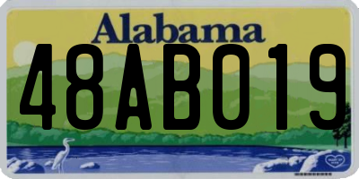 AL license plate 48AB019