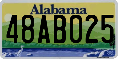 AL license plate 48AB025