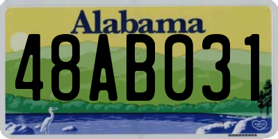 AL license plate 48AB031