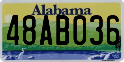 AL license plate 48AB036