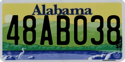 AL license plate 48AB038