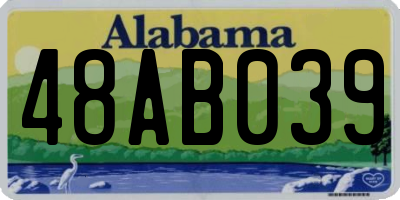 AL license plate 48AB039