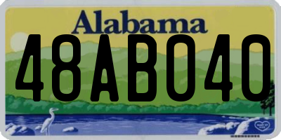 AL license plate 48AB040