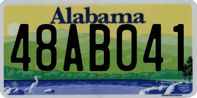 AL license plate 48AB041