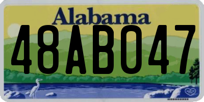 AL license plate 48AB047