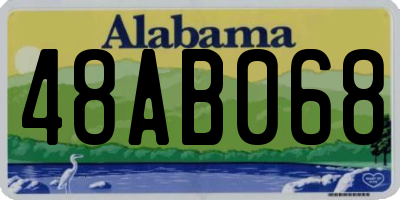 AL license plate 48AB068