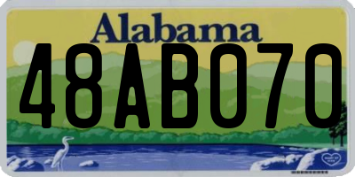 AL license plate 48AB070
