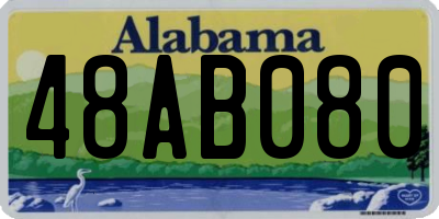 AL license plate 48AB080