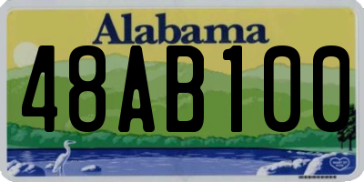 AL license plate 48AB100