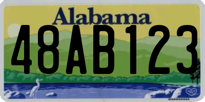 AL license plate 48AB123