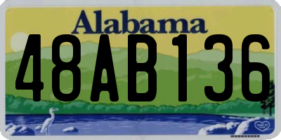 AL license plate 48AB136