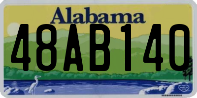 AL license plate 48AB140