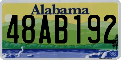 AL license plate 48AB192