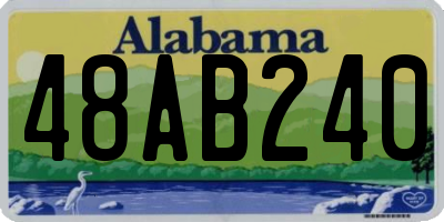 AL license plate 48AB240
