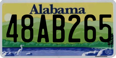 AL license plate 48AB265