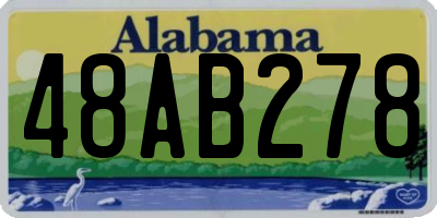 AL license plate 48AB278