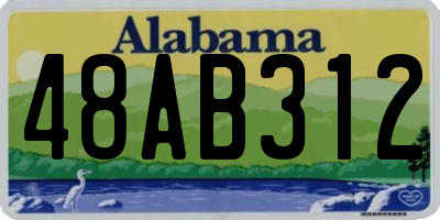 AL license plate 48AB312