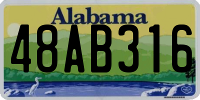 AL license plate 48AB316