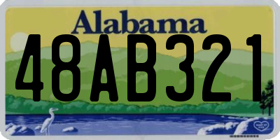 AL license plate 48AB321