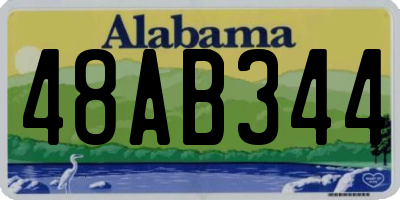 AL license plate 48AB344