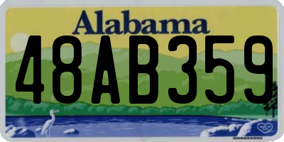 AL license plate 48AB359
