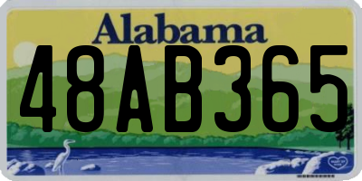 AL license plate 48AB365