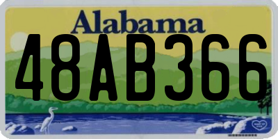 AL license plate 48AB366
