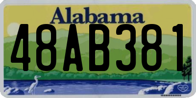 AL license plate 48AB381