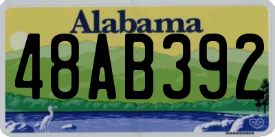 AL license plate 48AB392