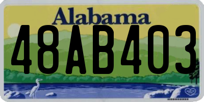 AL license plate 48AB403
