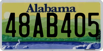 AL license plate 48AB405