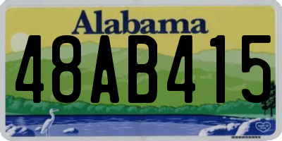 AL license plate 48AB415