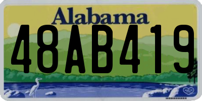 AL license plate 48AB419