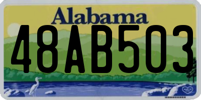 AL license plate 48AB503