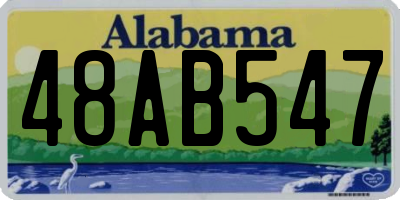 AL license plate 48AB547