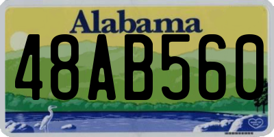 AL license plate 48AB560