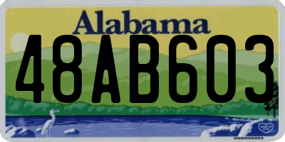 AL license plate 48AB603