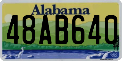 AL license plate 48AB640