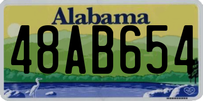 AL license plate 48AB654