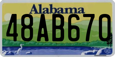 AL license plate 48AB670