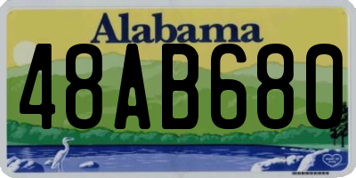 AL license plate 48AB680